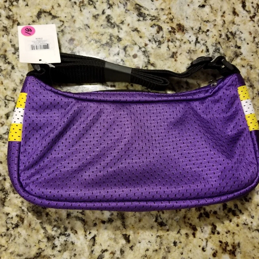 LSU Tigers Jersey Purse with Strap Purple/Yellow New with Tags NCAA College New